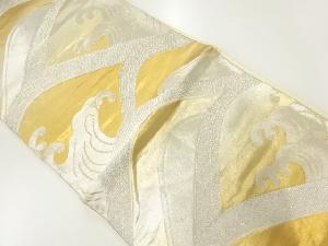 アンティーク　荒波模様織出し袋帯（材料）